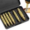 6pcs/Set Broken Screw Drilling Strip Set Broken Screw Extractor Rod Extractor Easy Removal Tool