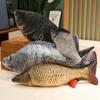 Simulated Fish Throw Pillow Plush Toy Go To Work Fish Spoof Doll Male Pet Toy Cat Teaser Artifact