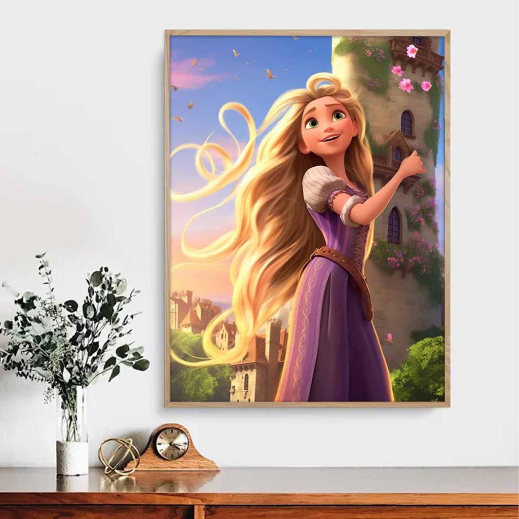 Full Round Diamond Painting Beautiful Princess Art Rhinestone Picture Mosaic DIY 5D Cross Stitch Embroidery Home Decoration