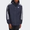 Adidas Contrast Stripe Sports Hooded Jacket Men Jacket Legend-Ink-Blue HC9956