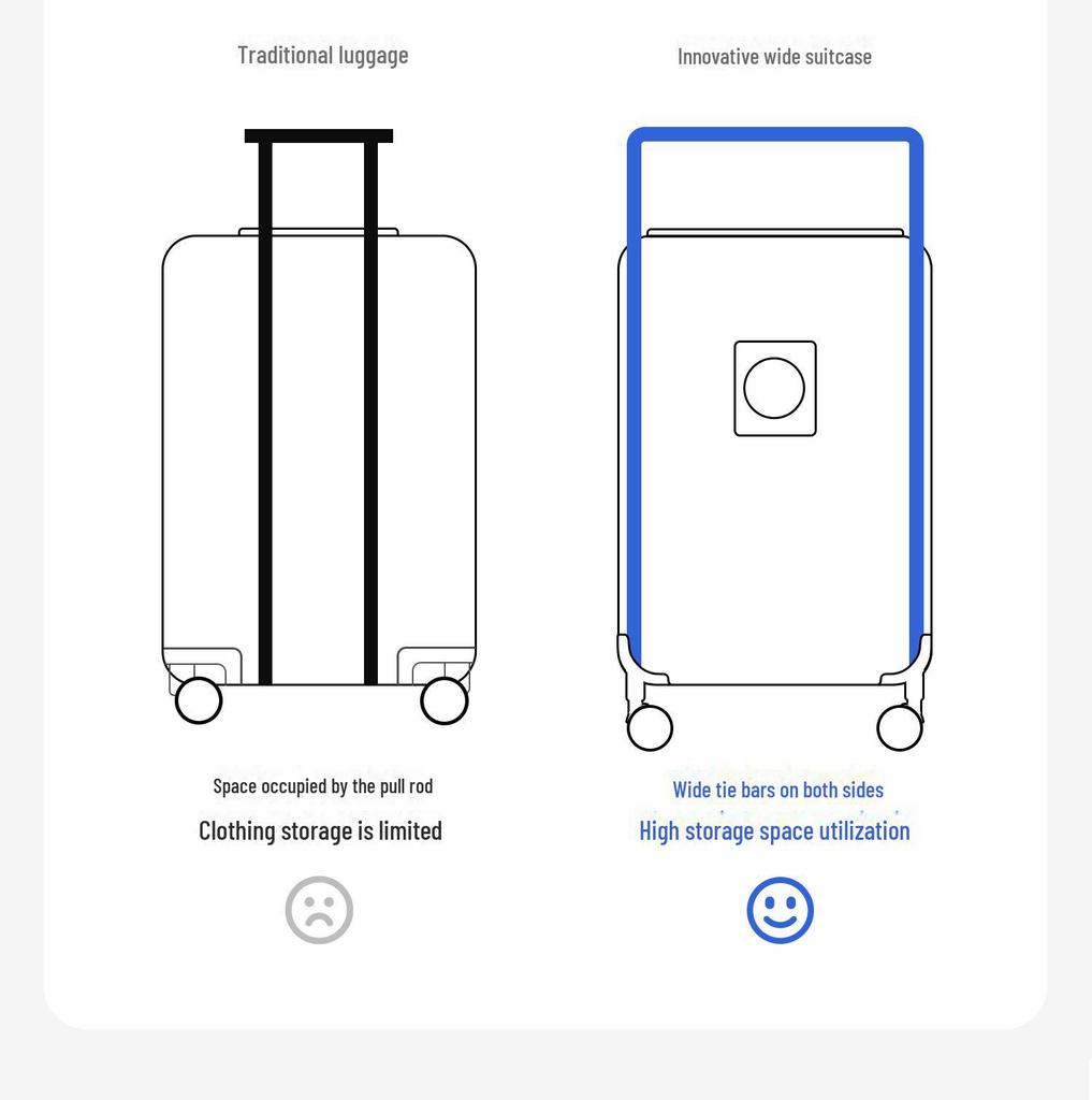 Yongsheng 20" Female Student Trolley Case with Custom Logo and Front-Opening Design