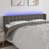 VidaXL LED Headboard Bedroom Furniture Double Bed Accessory Head of Bed Frame Interior Grey 3123342