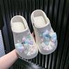 Fashion Colorful Bowknot Chunky Platform Garden Shoes Women Hollow Out Thick Bottom Clogs Sandals Woman Non Slip Summer Beach Slippers
