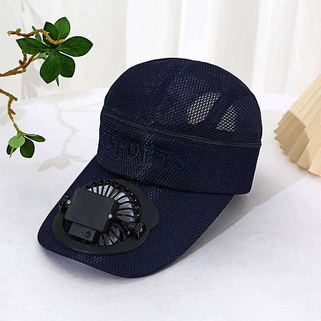 Летняя перезаряжаемая шляпа-вентилятор с сильным ветром и регулируемым солнцем для взрослых с козырьком и кепкой с открытым верхом для отдыха и путешествий