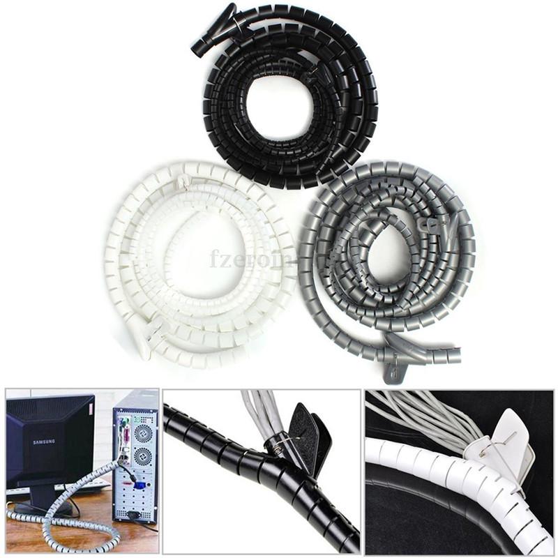 1M 8Mm Wire Spiral Wrap Sleeving Band Tube Cable Protector Line Management