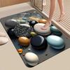 Three-dimensional Visual Pebbles Floor Mat At The Bathroom Door Diatom Mud Bathroom Water Absorption Pad Anti-slip Quick-drying Foot Mat