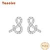 Tancise 925 Sterling Silver Zircon Earrings Drop Earrings For Women Wedding Party Gifts