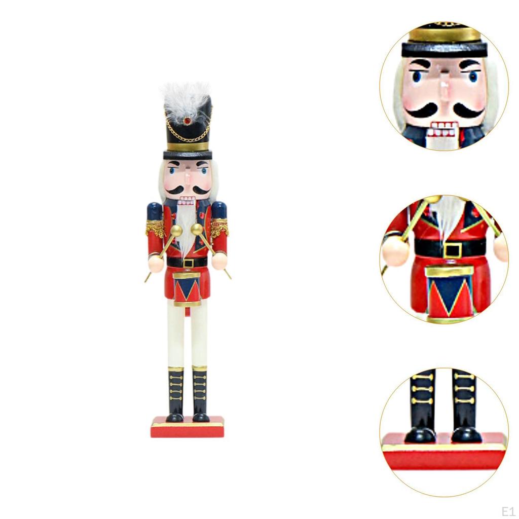Wooden Nutcracker Soldier Wood Xmas for Desk Holiday