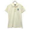 Embroidery Golf Short Sleeve Polo Shirt L White Kanoko Fabric Women Used