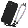 Case for Samsung Galaxy S24 Plus - Flexible - Black - Removable Multicolor Lanyard
