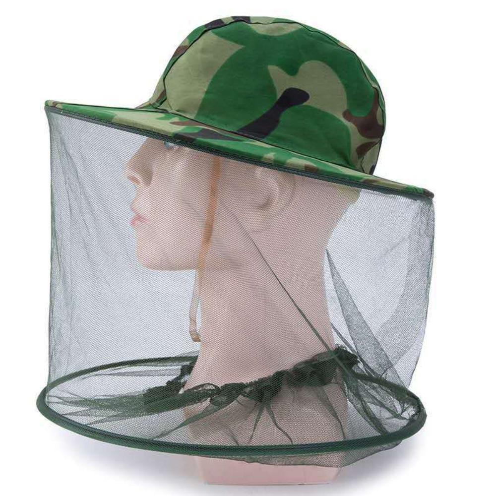 Camo Yellow Gauze Hat Mosquito Prevention Beekeeping Hat Hot Sun Hat  Fishing