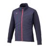Mizuno Techfill Breath Thermo Training Light Navy Jacket, Heat-Generating Material, Water-Repellent, 32MEC535,
