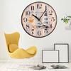23cm Simple Nordic Style Wooden Wall Clock Quiet Time Accurate for Kitchen Study Bedroom Wall Decoration Clock