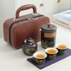With Canister Travel Tea Set with Proctive Box Porcelain Teaware Kungfu Tea Set  Business Gifts
