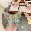 Colorful Butterfly Crab Clip Acrylic Large Shark Clip Temperament Liquid Butterfly Hair Claw  Women