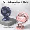 Portable Desk Fan Clip-on Fan Desktop Cooling Fan USB Rechargeable 3-Speed Adjustable Small Air