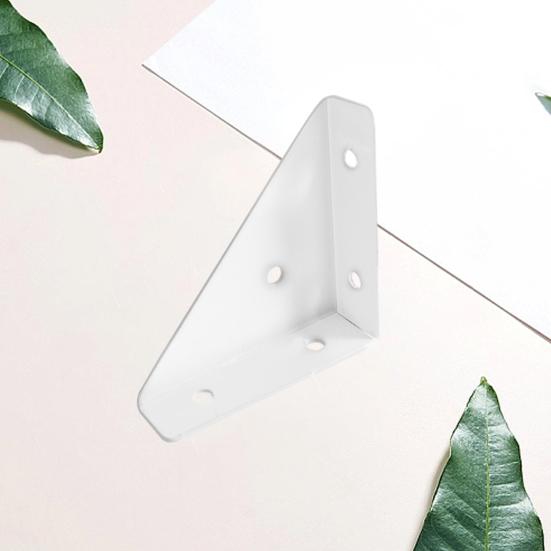 4Pcs 90 Degree Gusseted Angle Connector Brackets Rustproof Corrosion Resistant Gusset Corner Brace Fasteners