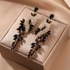 2 Pieces Of Women's Trendy Long Tassel Leaf Earrings, Outdoor Travel, Carnival, Party, Holiday Dressing Gifts
