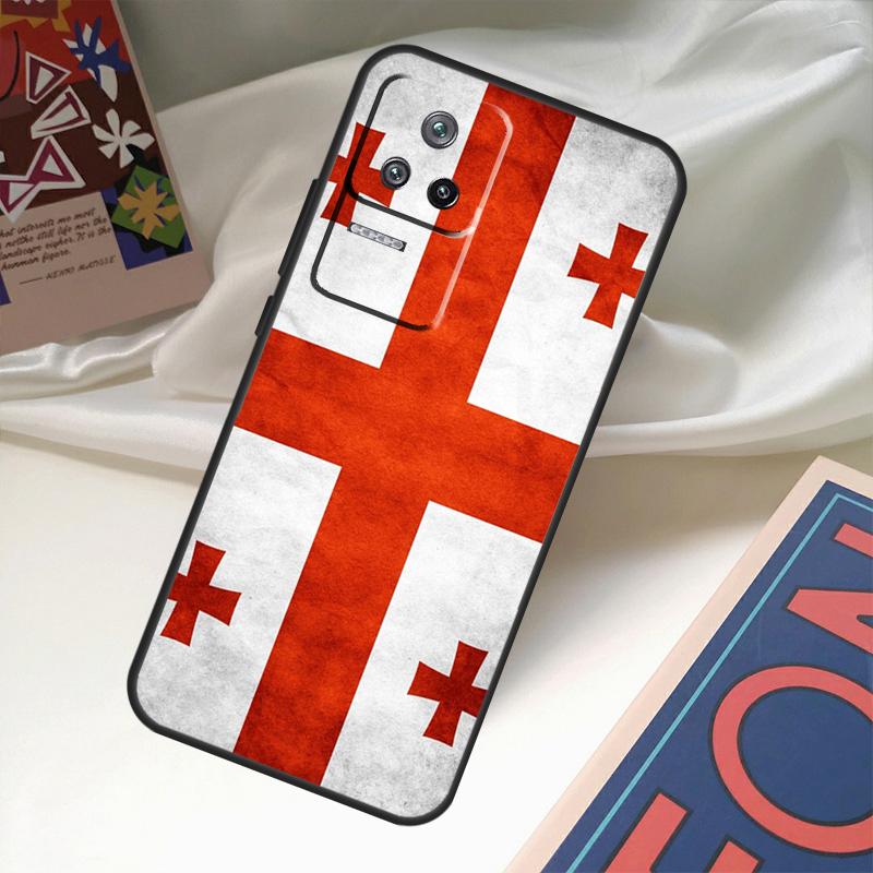 Чехол с флагом Грузии в стиле гранж для POCO X6 Pro M6 X5 X3 M5s F3 F5 Xiaomi 14 Ultra 13 12 Lite 11T 12T 13T Pro Coque