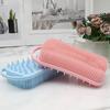 New Square Silicone Shower Brush Scrubber Soft Scalp Massager Shampoo Double-Sided Body Baby Tactile Brush Clean Tool