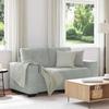 VidaXL Loveseat Sofa Light Grey 120 Cm Velvet, Two-seater Sofa, Divan, Living Room Seat, Sofa, Upholstered Sofa, 4105110