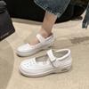 Fashion Women Leather Casual Sneakers Autumn White Soft-soled Work Shoes for Women Shoes Outdoor Comfortable Hollow Women Platform Shoes