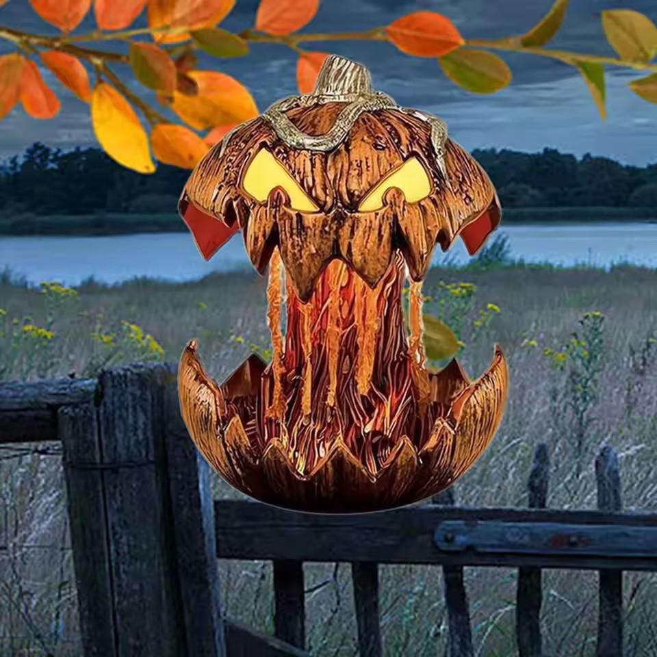 Halloween Voice Controlled Rising Pumpkin Head Home Decor Outdoor Garden New Horror Ghost Ornament for Spooky Party