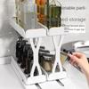 Kitchen Rotating Spice Rack 2 Tier Plastic Seasoning Spice Detachable Jar Storage Rack Pull Out Kitchen Cabinet Organiser