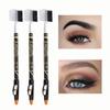 Stylish Good Color Rendering Eye Liner Pen with Sharpener and Brow Comb Brush for Women