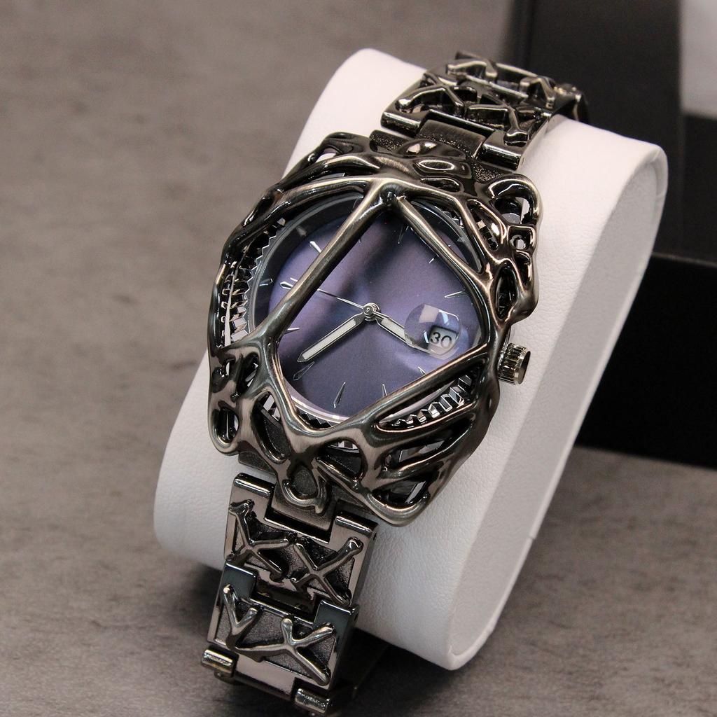 All Silver Unique Style Personalize Quartz Watch Men AAA High Quality Alabaster Fashion Unisex Hot Sell Unique Creative Clock