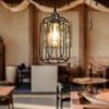 Metal Cage Lampshade Bulb Cover Accessories Design Home Decoration for Pendant Light Rustic Lamp