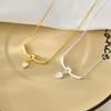 Knot Love Necklace Simple and Exquisite Ladies Feeling with Diamond Heart Pendant Light Luxury and High Grade Feeling