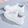 Fashion 2024 Women's Vulcanize Shoes Lace-up White Sneakers Fashion Running Comfortable Casual  Female