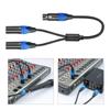 XLR Splitter Cable Microphone Y Cable XLR Female To Dual XLR Male 3 Pin Jack Splitter Cord Audio Adapter for Speaker