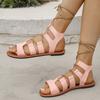 Fashion Women Lace Up Platform Sandals Women Trend Anti-slip Fashion Designer Shoes Slip On Casual Sandals New Summer Shoes for Women