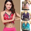 Women Dance Wear Sequin Tassel Belly Dance Bra Show Costumes Performance Top Halter Bra