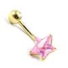 [I1414] - Pink 'Star' Body Piercing