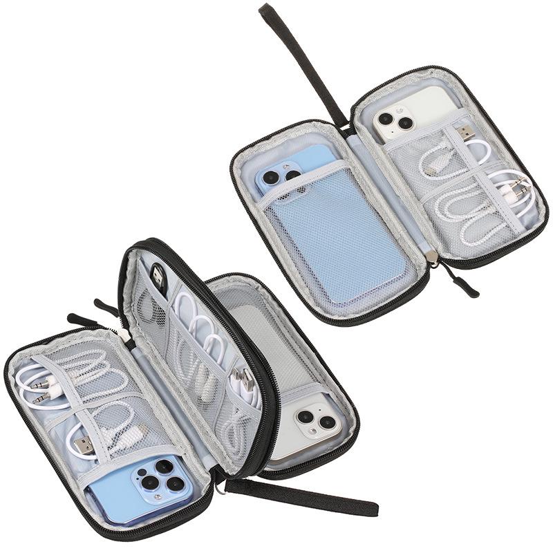 Органайзер для цифровых аксессуаров: Многослойный защитный чехол для внешнего аккумулятора, жесткого диска, зарядного устройства, USB-накопителя, наушников и кабеля для передачи данных