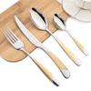24pcs Cutlery Set Western Dinnerware Set Stainless Steel Flatware Fork Knife Spoon Western Tableware Set Kitchen Silverware Set