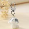 Kawaii 3D Flocking Puppy Keychain Cartoon Little Dog Plush Keyring Car Key Holder Bag Pendant Earphone Decoration Couple Gifts