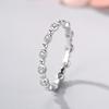 Tancise Classic 925 Sterling Silver  Zircon Ring Ladies Jewelry Wedding Promise Party Gift
