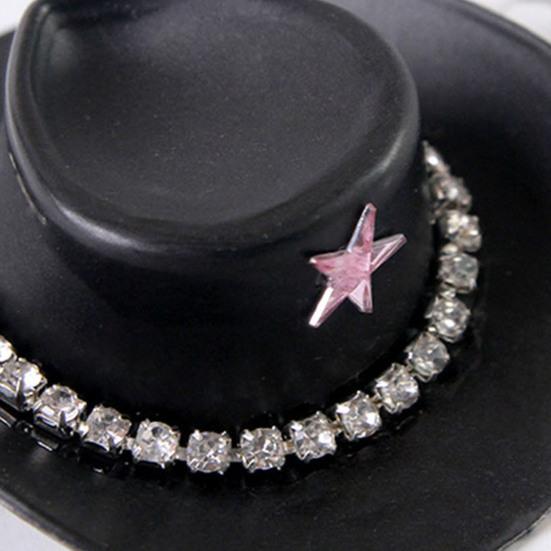 Small Animals Hats Hamster Mini Cowboy Hat Rhinestone Star Design Tiny Pet Hat Costume Accessories for Guinea Pig Rabbit