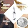 Openable Screw Cap Steel Chain Wishing Bottle Pendant Lucky Charm Glass Vial Necklace Perfume Jars