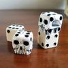 1 Pc 16mm 6 Face Six Sided Skull Resin D6 Dot Dice Kit Black White Point for DND TRPG RPG Table Game Board Gaming Halloween
