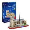 ASSYME Cubic Fan 3D Puzzle Craft Kit No Glue or Tools Required Notre Dame Cathedral L173h (with LED)