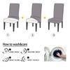 1 Pcs Thick Elastic Chair Seat Cover with Cross Jacquard Polyester Chair Cover Suitable for Hotel Banquet Restaurants