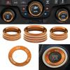 3Pcs Auto Center Console Knob Ring Car Interior Air Conditioning Control Radio Knob Covers Trim for Challenger 2015-2021