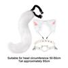 Simulation Fake Fox Wolf Tail Masquerade Party Ears Hair Hoop Novelty Tail Set  Halloween Day