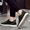 Fashion New Male Casual Sneakers Men Genuine Leather Treking Shoes Fashion Mens Leisure Walk Shoes Classic Retro Style Business Footwear