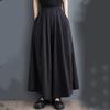 Black Plus Size Vintage High Waist Casual Loose Summer Wide Leg Pants Women Trousers